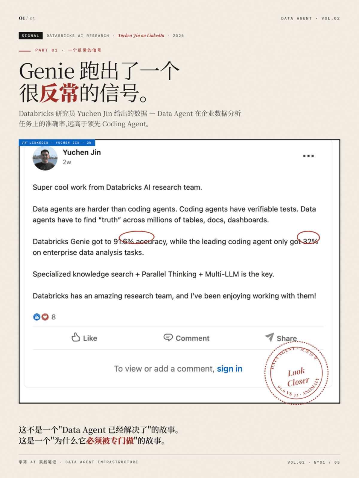 Genie 没有证明 Data Agent 已经成熟